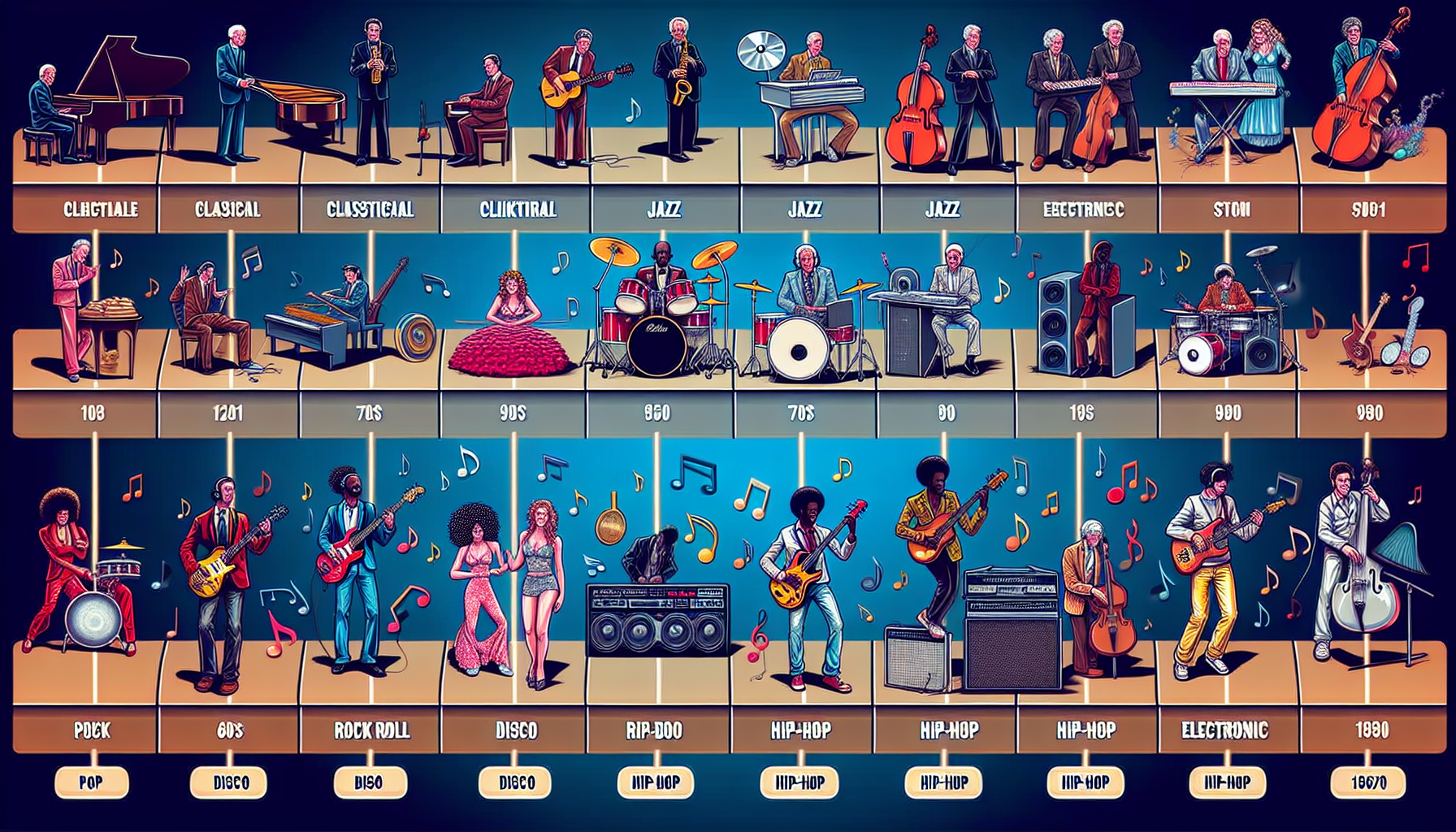 The Evolution of Music Genres Through the Decades